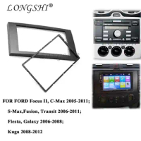 2Din frame to Car Radio for C-Max S-Max Fusion Transit Fiesta use car Multimedia radio player Double din Fascia For Ford Focus