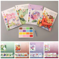 With Pigment Watercolor Painting Book Encounter Youth Specialty Paper Gouache Graffiti Book Flowers Drawing Doodle Book