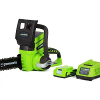 Greenworks 24V 10" Cordless Chainsaw with 2.0 Ah Battery &amp; Charger 20362