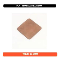 Plat Tembaga 15mm Copper Plate Pelat 15x15mm Heatsink Thermal Pad IC 0.5mm