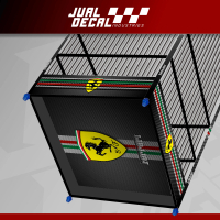 Decal Stiker Sangkar Kotak Variasi FERRARI Japan Kandang Gepengan Burung Cendet Kacer Kosan