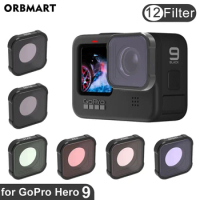 ORBMART GoPro Hero 12 10 11 Black Mini Filter CPL UV ND 8 16 Red Lens Filters for GoPro Hero 9 Black Go Pro Camera Accessories