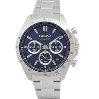 SEIKO精工 SBTR011手錶 日本限定款 藍面 DAYTONA三眼計時 日期 鋼帶 男錶