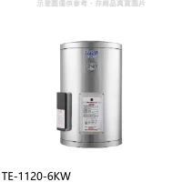 莊頭北【TE-1120-6KW】12加侖直掛式儲熱式6KW熱水器(全省安裝)(7-11商品卡2700元)