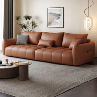 Luxury Sofa Italian Style Leather Modern Living Room Fluffy Pillow Cushion Vintage Grande Sofas Industrial Meuble Home Furniture