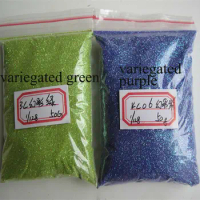 50G Variegated Green and 50G Variegated purple glitter powder flash powder,Nail decoration, paint coating