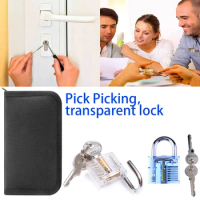 Practice Lock Set Supplies Hand Tools Lock Pick Set Row Tension Wrench Tool Broken Key Auto Extractor Remove Hook Hardware