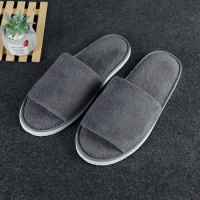 Warm Disposable Slippers Non-slip Solid Color Slippers Breathable Slippers For Home Hotel Winter Women Shoes Wedding Shoes