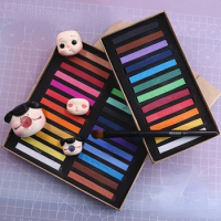12/24/36 Color Chalk Set Children's DIY Ultra Light Clay Figure Upper Makeup Hair Coloring Paint Craft Supplies