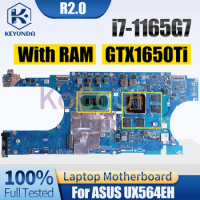 R2.0 For ASUS UX564EH Notebook Mainboard i7-1165G7 GTX1650Ti RAM 16GB Laptop Motherboard Full Tested