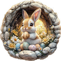 WOODBESTS Wooden Puzzles for Adults (200 Piece M 11.4x11.4 inches) Easter Bunny Puzzle Beautiful Woo