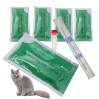 Pet Cat Feline Distemper Fever Parvovirus Test Paper FPV Rapid Decetion Card Disposable Animal Care Home Clinic Supplies