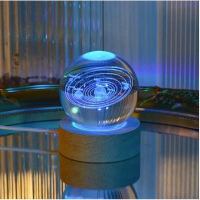 創意水晶球小夜燈(【遙控+16色+USB插電】星球) 