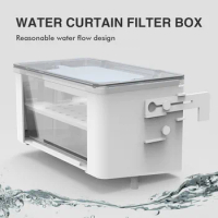 Fish Tank Aquarium Fishbowl Water Curtain Filter Box 3in1 Level Upper Filter Trickle Box Water Circulation Purifier Filter Mute