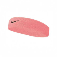Nike 頭帶 Headband Swoosh 粉紅 黑 毛巾布 髮帶 籃球 N000154467-7OS