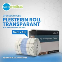Life resources Plesterin Roll Transparant / Plester Penutup Luka Anti Air / Plester Pasca Operasi - 