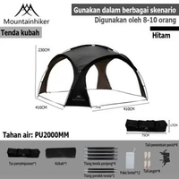 TENDA DOME MOUNTAINHIKER CAMPING DOME TENDA KANOPI TENDA TAHAN HUJAN LUAR RUANGAN, KANOPI ENDA, Hita