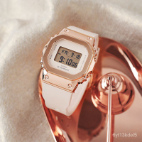 卡西歐G-SHOCK玫瑰金金屬小方塊情侶手錶男運動女錶GM-S5600PG-4