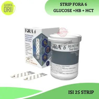 FORA - Strip Gula Darah + Hemoglobin ( HB ) + Hematokrit Isi 25 Pcs