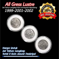 KPG003Coin Koleksi Set Tahun Lengkap 50 Rupiah Kepodang 1999-2001-2002 All Coin Gress Lustre Origina