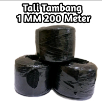 Tali Tambang 1mm 200 Meter Hitam - Tali Layangan - Tali Serbaguna - Tali Plastik - Tali PE