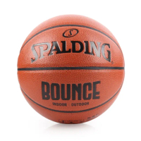 【SPALDING】BOUNCE 籃球-PU-7號球 訓練 斯伯丁 室內球 室外球 咖啡黑(SPB91001)