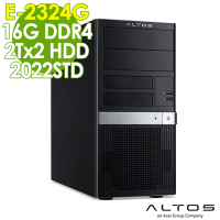 Acer 宏碁 Altos T110F6 企業伺服器 (E-2324G/16G/2TBX2 HDD/2022STD)