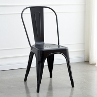鐵皮椅 鐵椅 餐椅 歐式鐵皮椅子戶外簡約工業風餐廳鐵藝餐椅奶茶咖啡店桌椅快餐座椅『WW0741』