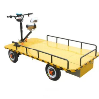 Hot Selling Flatbed Cargo Heavy Duty Electric Platform Trolley /Ride on Electric Trolley Carts Platform