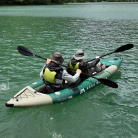 AQUA MARINA inflatable fishing boat sport kayak model CALIBER canoe pvc dinghy raft seat drop stitch floor laminated PVC