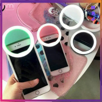 ESTENIK` (COD) Ring Selfie LED Lampu Selfie Bulat Untuk Kamera HP Micro USB