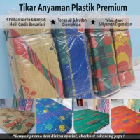 Tikar Plastik 2x3 Meter Premium Anyaman Ukuran Besar Serbaguna Tahan Air Mudah Dibersihkan Bisa Luar
