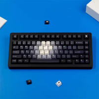 1 Set Black Gradient Keycaps PBT Dye Subbed Key Caps For MX Switch Mechanical Keyboard 61 64 68 84 96 980 Cherry Profile Keycap