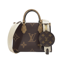 Louis Vuitton OnTheGo PM 帆布手提斜背包(M46373-咖)