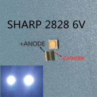 1000PCS FOR repair Sharp LED LCD TV backlight Article lamp SMD LEDs 6V 2828 Cold white light emitting diode SHARP