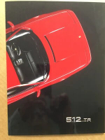 Vintage 1984 Ferrari 512 TR Factory Testarossa Plastic Poster Folder. Rare Find