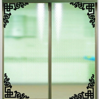 中式對角花墻貼紙 客廳書房家居玻璃櫥窗裝飾墻貼 中國風墻貼角花1入