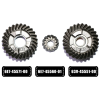 Set Gear, untuk Enjin Bot Yamaha 2 Lejang 15HP 15F, 6E7-45560-01, 63V-45551-00, 6E7-45571-00
