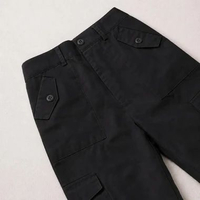 Cargo Pants Wanita Panjang Celana Kargo Kulot Premium Jumbo Karet Belakang M Hitam