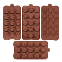 Flower Silicone Molds Rose Chocolate Candy Mould For Fat Bombs Gummy Cake Cupcake Soap Candle Decoration Wax Melts Ice Cube