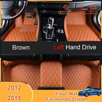 2012-2015 Floor Mats Carpets for Honda Stream 2012 2013 2014 2015 Accessories Non-Slip Left Hand Drive Foot Pad Cover Leather