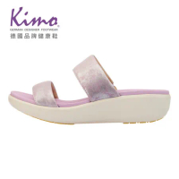 【Kimo 德國品牌健康鞋】金屬色系一字寬帶拖鞋 女鞋( 薰衣草紫 KBASF087029)