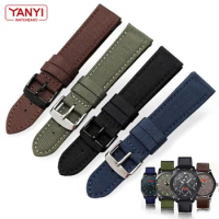 Nylon watchband for I-WC Seiko SKX007 SKX009 wristband Canvas Durable Sport Padded Watch Strap comfortable Leather Lining Band