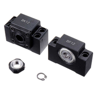 1ชุดหัวสกรูกลมรองรับ BK12 BF12สำหรับชิ้นส่วนบอลสกรู SFU1605 SFU1610 CNC XYZ
