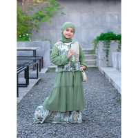 Ijaka221 Gamis Anak Perempuan Az-Zahra Series - Baju Muslim Anak Perempuan - Setelan Gamis Anak Can