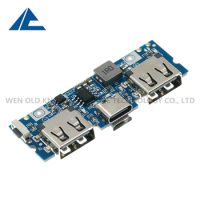 2PCS Type-c charging port dual usb power bank power board boost module 2.4A mobile power supply DIY motherboard 5V