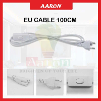 Power Cord Cables EU Plug Switch Cable 100CM Use For T5 Wire 2Pin Malaysia Lightman