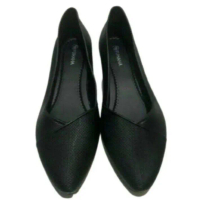 Sepatu Pantofel Karet Wanita Wedgess Fuhaha TJ710 HAK 3 cm Hitam