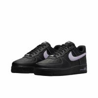 【NIKE 耐吉】Nike Air Force 1 Low Black 黑紫 紫勾 刺繡 縫線 休閒鞋 男鞋 HQ2037-001