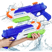 Water Gun Blue Water Guns for Kids, Long Range High Capacity Squirt Guns Toy, Watergun for Swimming Pool Beach Sand Play Gifts